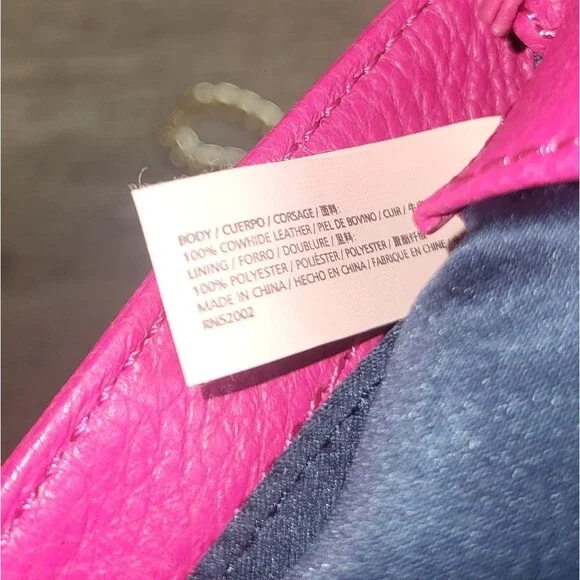 Juicy Couture Leather Pink Mini Chain Link Crossbody Bag - Picture 6 of 8